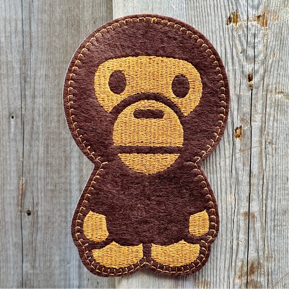 Pack of 2 Large Baby Milo Iron on Patch Baby Monkey Iron on Patch Monkey Patch - Picture 8 of 12